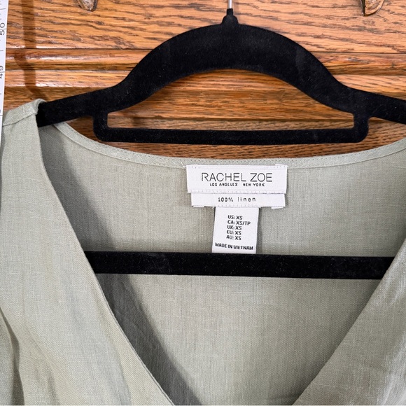 Rachel Zoe Sage 100% Linen Midi Dress with Button-Down Front - Picture 4 of 4